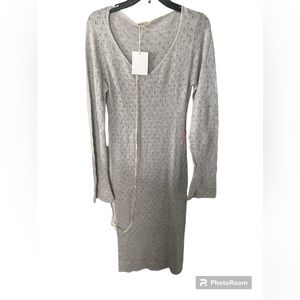 my mum made it pointelle knit dress